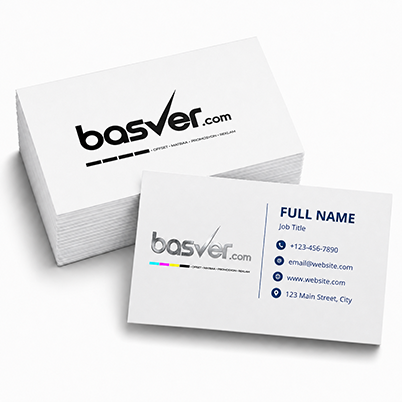 Kartvizit Baskı 15 Kartvizit Baskı Basver.com Gümüş yaldızlı kartvizit