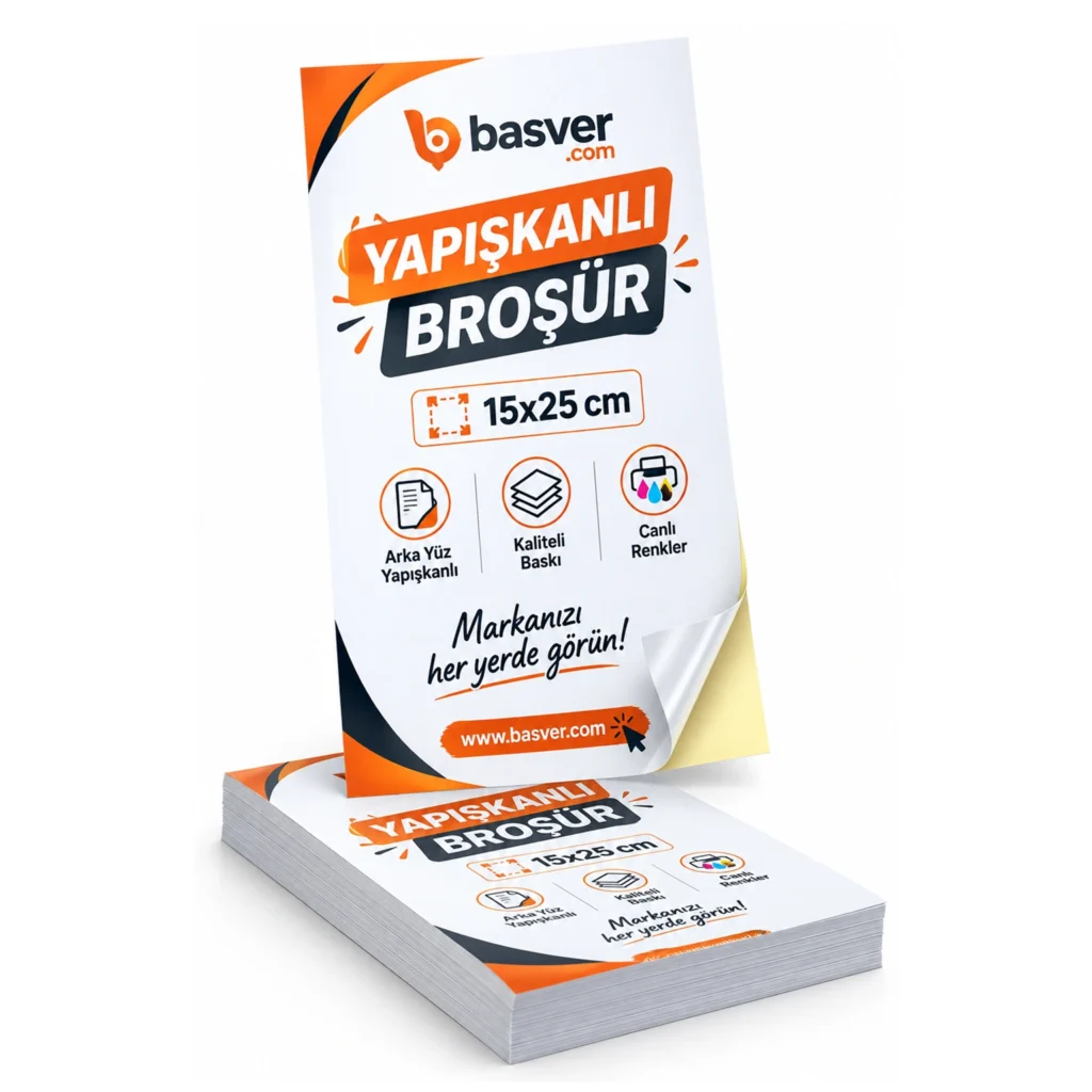 Yapışkanlı broşür ve yapışkanlı ilan baskısı – Basver.com online matbaa